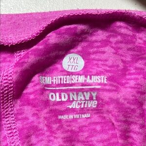 Old Navy Active Pink Semi-Fitted Top